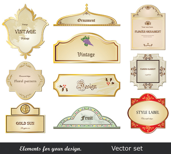 free vector European decorative card vector